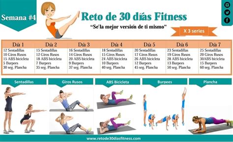 Rutina De 4 Semana Para Entrenar Tu Cuerpo Semana 4 Reto Fitness