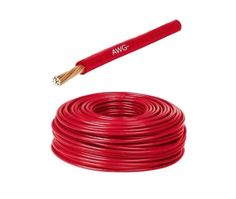 Cable Vehicular Awg Calibre 14 Rojo X Metro