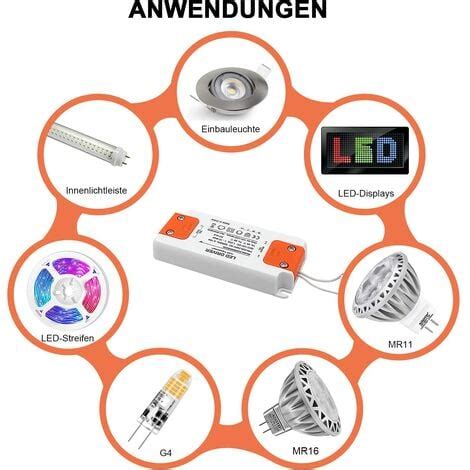 LED Entrée 220 240V sortie DC 12V 1 25A 15W ampoule LED driver