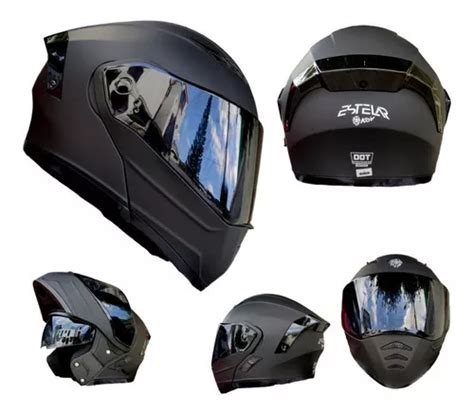 Capacete De Motocicleta Kov Stellar Nebula Preto Fosco Fz Dm Capacete