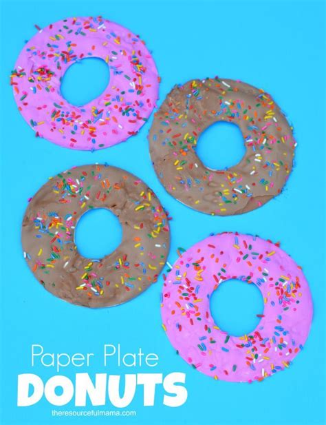 Paper Plate Doughnut Craft Preschool Kids Crafts Donut Craft Pink