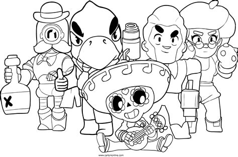 Disegno Di Personaggi Di Brawl Stars Da Colorare