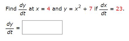 Solved Find Dtdy At X And Y X If Dtdx Dtdy Chegg