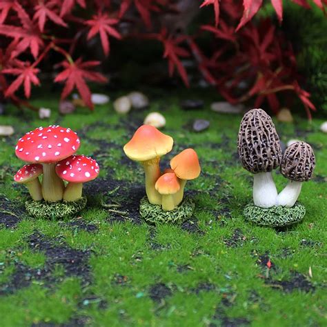 Mini Statuetta Di Funghi In Resina Miniature Di Funghi Finti Fai Da Te