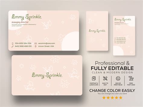 Floral Business Card Design by Muhammad Rizwan on Dribbble