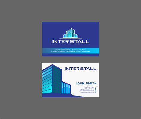 Serious, Modern, Trade Business Card Design for Interstall ltd by ...