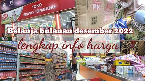 Belanja Bulanan Desember 2022 GROCERY SHOPPING Daily Vlog Irt