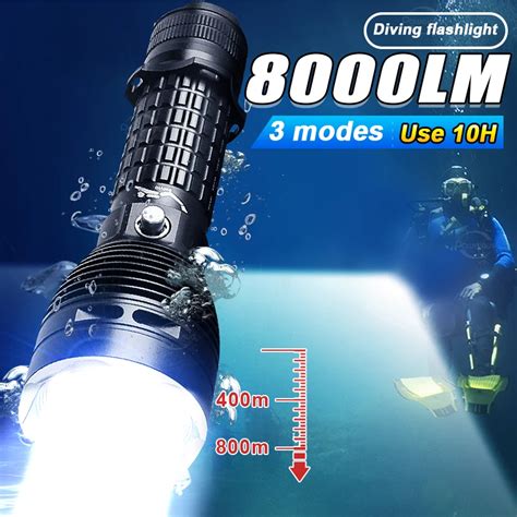 9000LM Upgrade XHP160 Diving Flashlight Powerful Profession Dive Torch