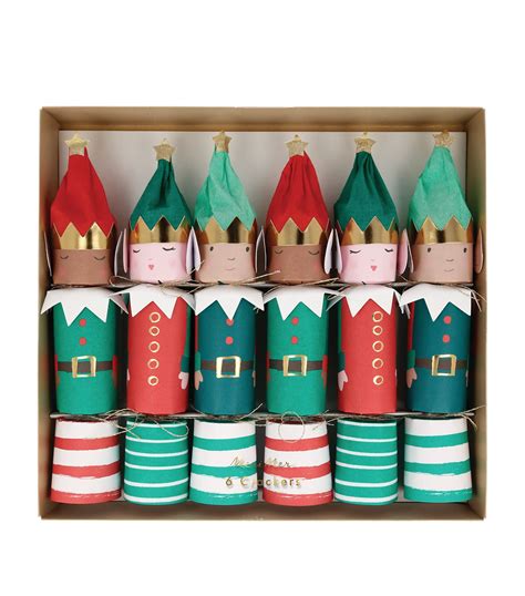 Meri Meri Multi Elf Christmas Crackers Set Of Harrods Uk