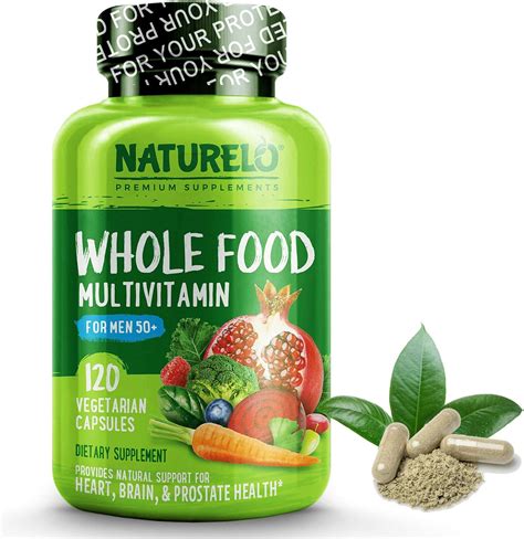 NATURELO Whole Food Multivitamin for Men 50+ - with Natural Vitamins