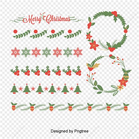 Christmas Pattern Border PNG Images With Transparent Background | Free ...