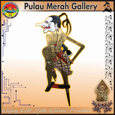 Jual Wayang Kulit Sapi ASLI Petruk Gapit Sungu Alusan Ukuran Standar