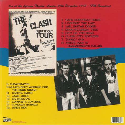 The Clash Sort It Out Live At The Lyceum Theatre London 29th