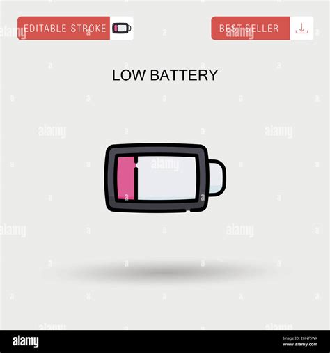 Low Battery Simple Vector Icon Stock Vector Image And Art Alamy