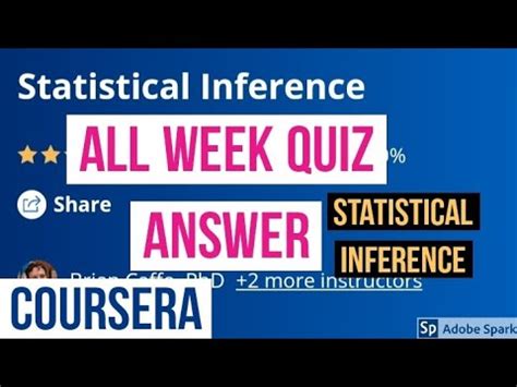 Coursera Answer Statistical Inference Quiz Answer Statistical