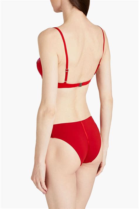 La Perla Tief Sitzendes Bikini H Schen Mit Satinbesatz The Outnet