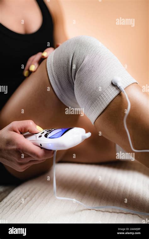 Physical Therapy With Tens Machine Stock Photo Alamy