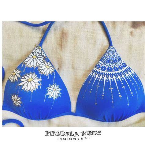 Golden Daisies Mandala Bikini Top Size Medium Bikinis Bikini Tops