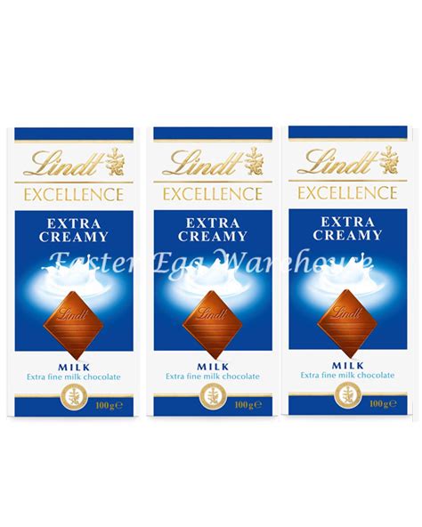 Lindt Excellence Extra Creamy Milk Chocolate G X Pk Easter Egg