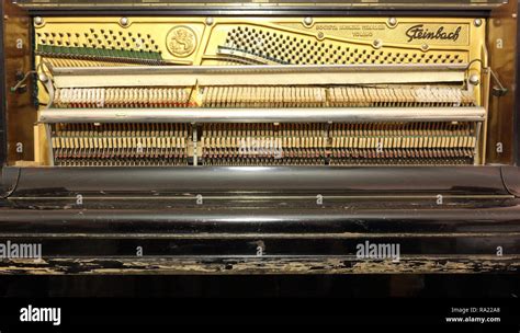 Complete Mechanics Of An Old Steinbach Upright Piano Showing The Plate