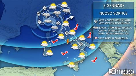 METEO Ancora MALTEMPO Anche Alla BEFANA Rovesci Temporali E NEVE A