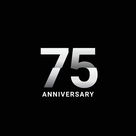 75 Years Anniversary Celebration Vector Template Design Illustration