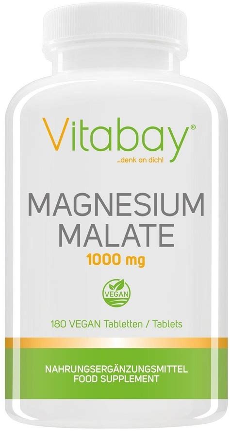 Vitabay Magnesium Malate 1000mg Tabletten 180 Stk Erfahrungen Auf Testbericht De