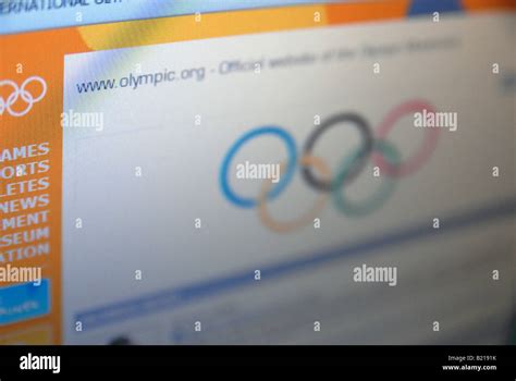 International Olympic Committee Official Website Creative Focus Stock