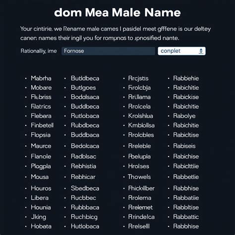 Best Us Name Generator Male | Vondy