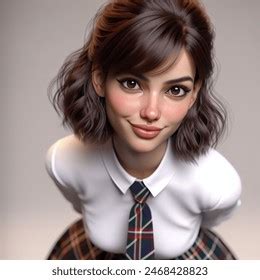 Gorgeous Mischievous Brunette Her Early S AI Generated Image Shutterstock