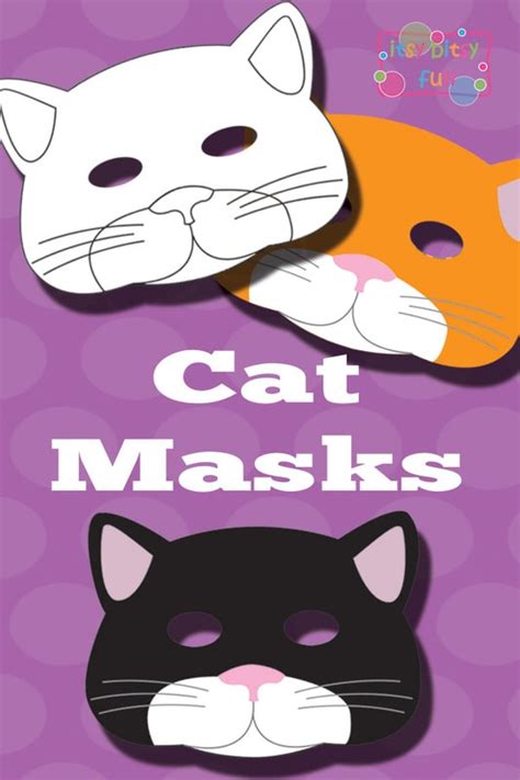 Printable Cat Mask and Template to Color - Itsy Bitsy Fun