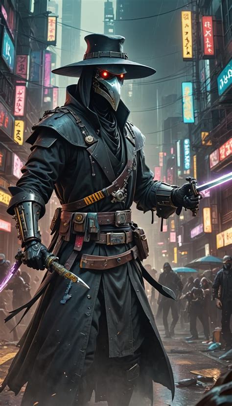 Cyberpunk 2077 Style Plague Doctor Ai Generated Artwork Nightcafe