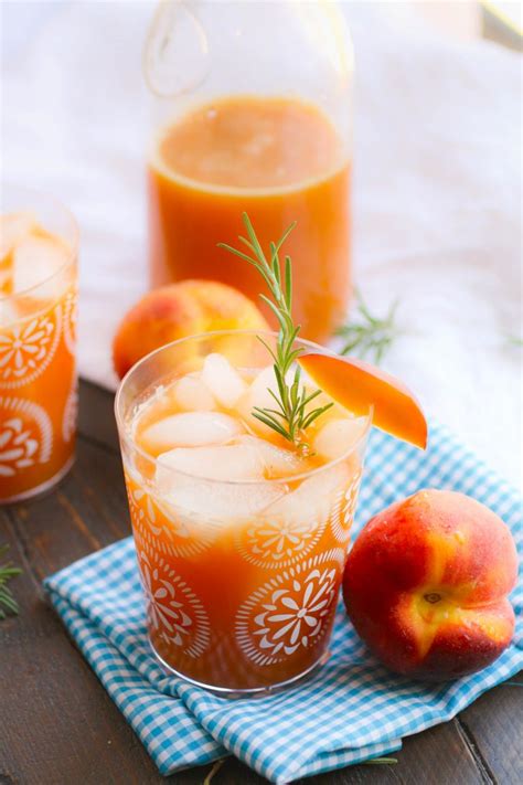 Peach Rosemary Agua Fresca Is A Delightful Drink For The Season