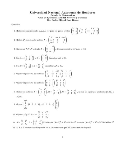 Mm Multiplicacion Matrices Pdf