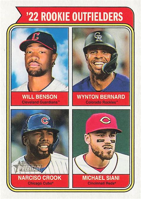 Topps Heritage Rookie Outfielders Will Benson Wynton