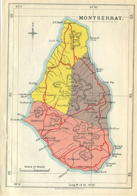 Montserrat Mapas Geogr Ficos De Montserrat