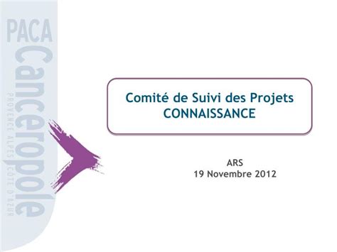 PPT Comité de Suivi des Projets CONNAISSANCE PowerPoint Presentation