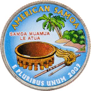 2009 Colorized American Samoa Territories Quarter | Littleton Coin Company