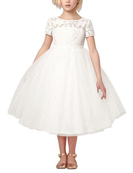 TiaoBug Mädchen Kinder Kleid Tüll Schichten Hochzeit Festzug Kleidung