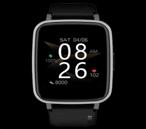 Black Rectangular Noise Colorfit Beat Smart Watch Full Touch Hd