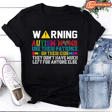 Autism Mom T Shirt Warning Autism Mom Awareness Day Shirt Autism Mom