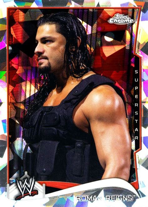 Roman Reigns 2014 Topps Chrome WWE 42 Atomic Refractor Price Guide