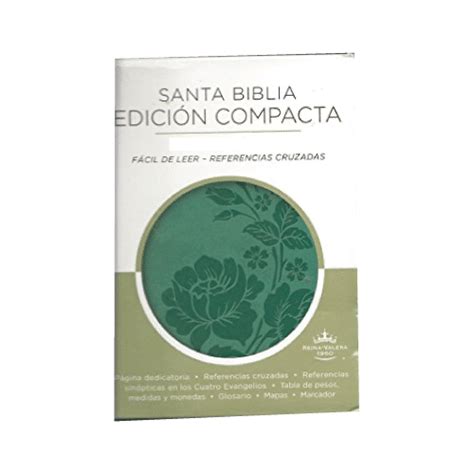 Biblia Reina Valera Compacta Turquesa Filo Blanco Letra Mediana