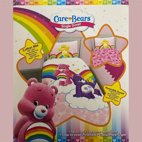 Childrens Single Duvet Set Care Bears Reversible