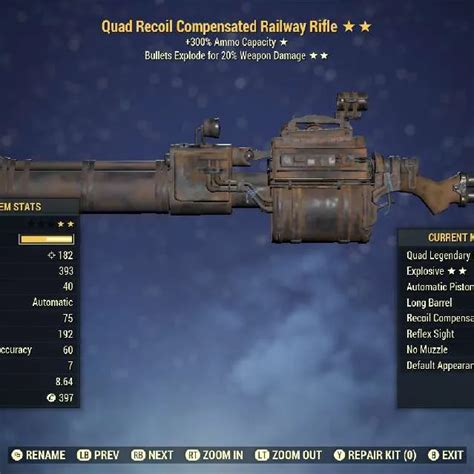 Weapon Qe Railway Rifle Fallout 76 Game Items Gameflip