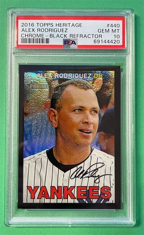 Topps Heritage Alex Rodriguez Chrome Black Refractor