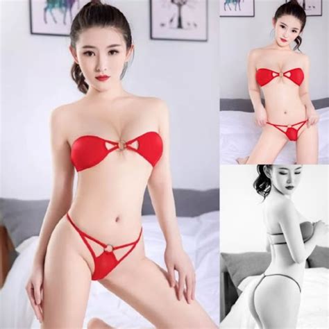 Jual Sexy Lingerie Bikini Bra Set G String Pakaian Dalam Wanita Seksi