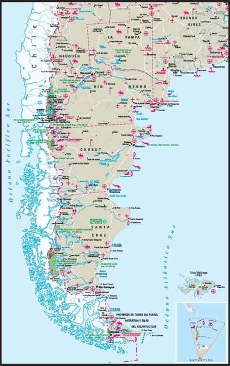 Mapa Patagonia Argentina KC56 - Ivango