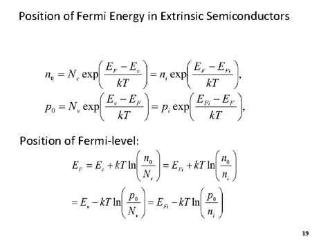 Electron And Hole Equilibrium Concentrations 18 And 20