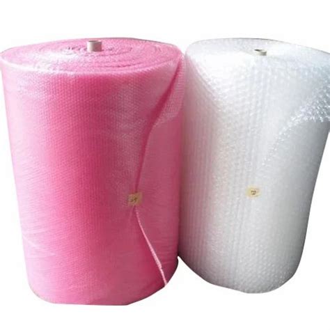 White And Pink Gsm Packaging Air Bubble Roll Sheet Length M Roll